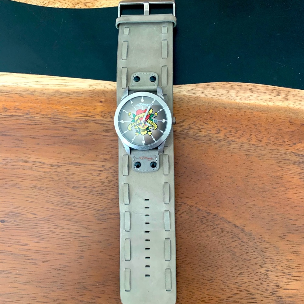 Ed Hardy leather watch